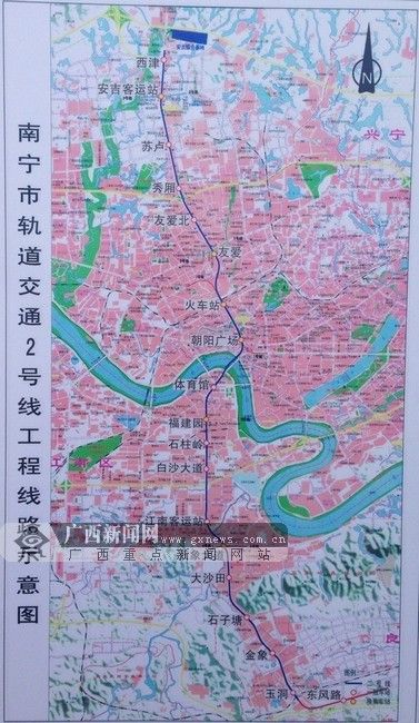 南宁地铁2号线新进展:大沙田站江南客运站站封闭