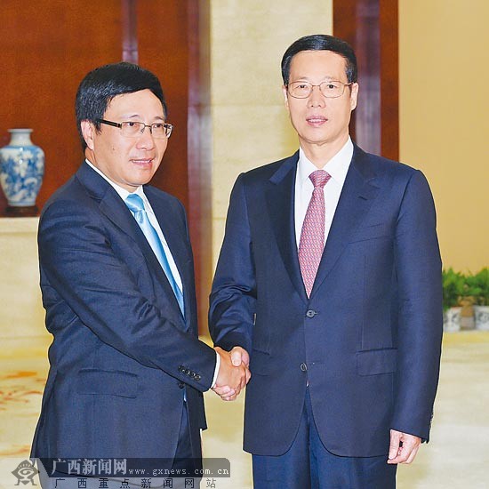 张高丽会见出席第十一届中国-东盟博览会的东盟国家领导人