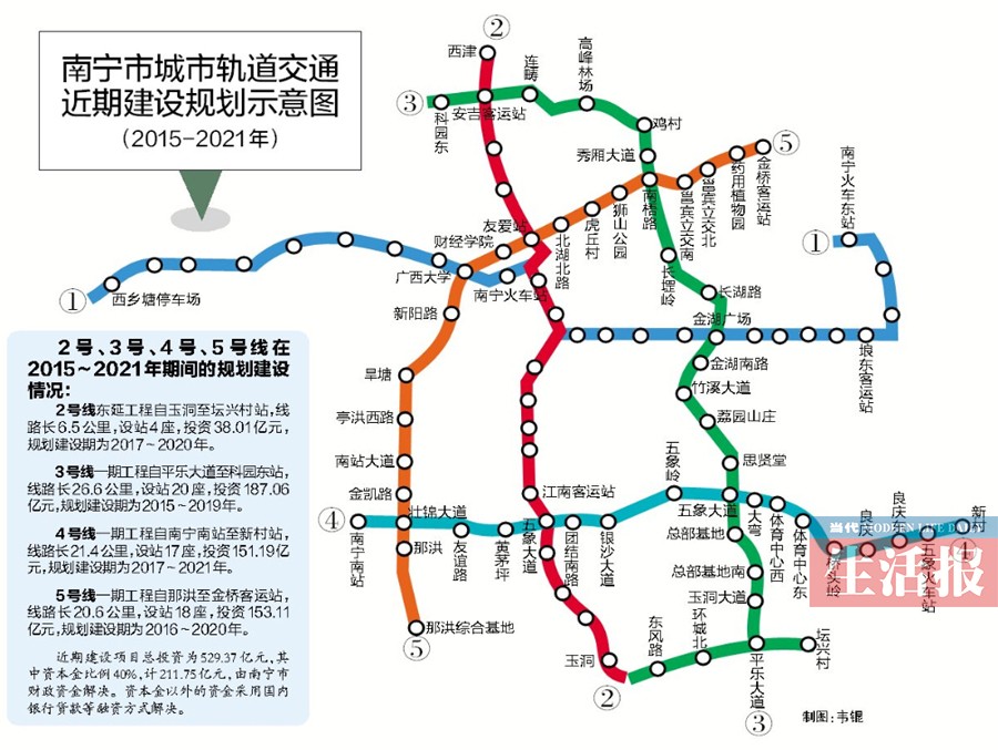 南宁城市轨道交通建设获批 2021年建成5条地铁线